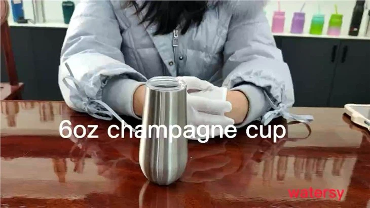 أكواب من الفولاذ المقاوم للصدأ بجدار مزدوج سعة 6 أونصة