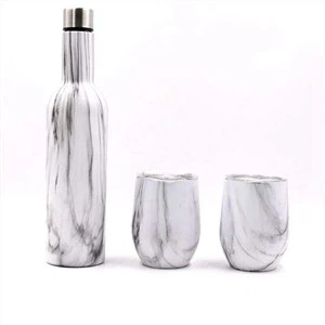 زجاجة نبيذ من الفولاذ المقاوم للصدأ سعة 25 أونصة