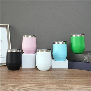 12oz الفولاذ المقاوم للصدأ مزدوجة الجدار النبيذ بهلوان